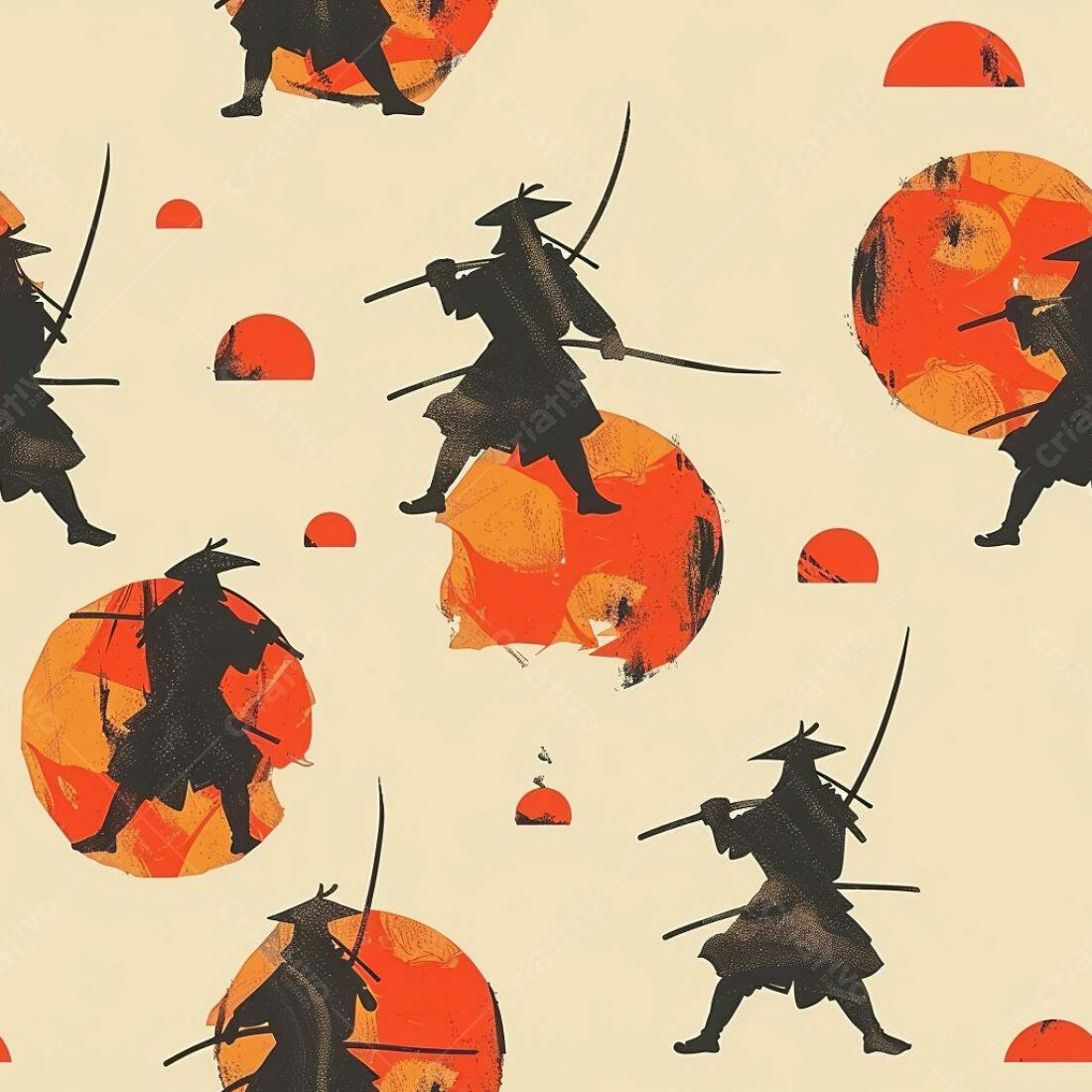 Textura Samurai para Papel de Parede