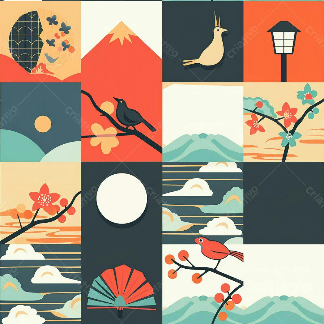 Textura Japonesa para Fundo Moderno