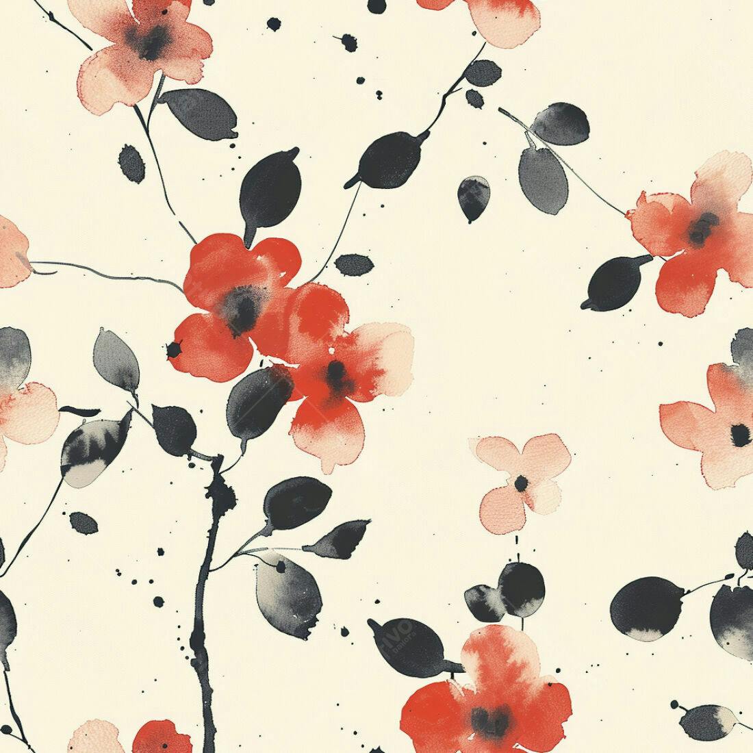 Textura floral aquarela para papel de parede