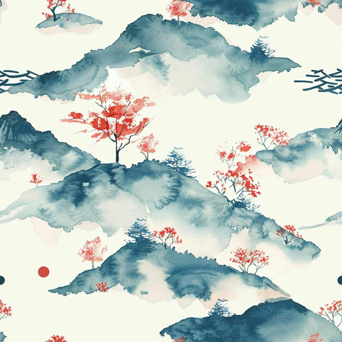 Textura Paisagem Oriental para Fundo