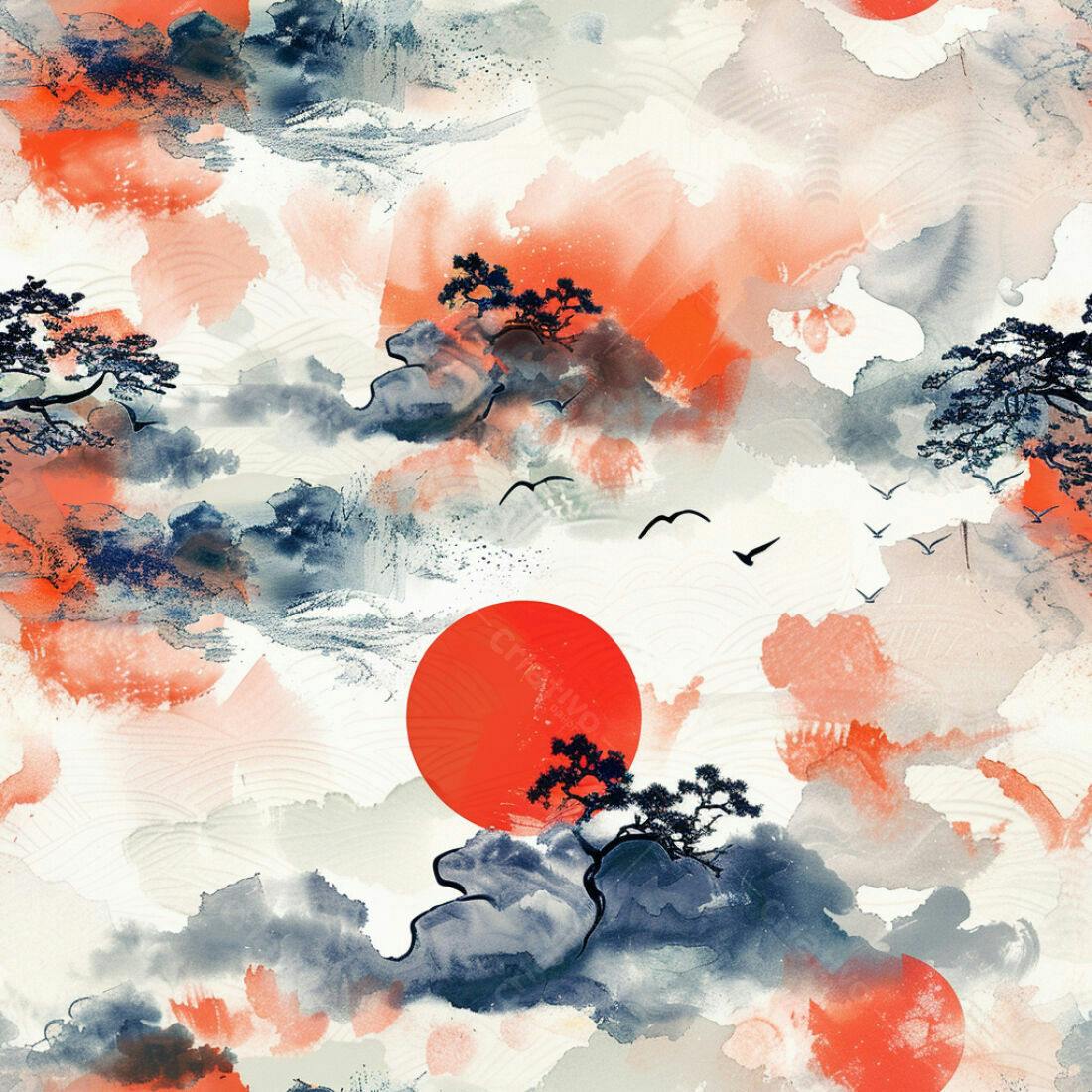 Textura paisagem japonesa para fundo