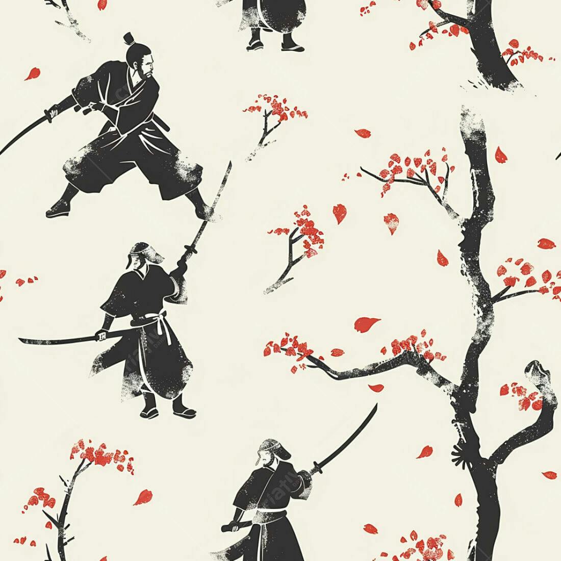 Textura Samurai para Papel de Parede