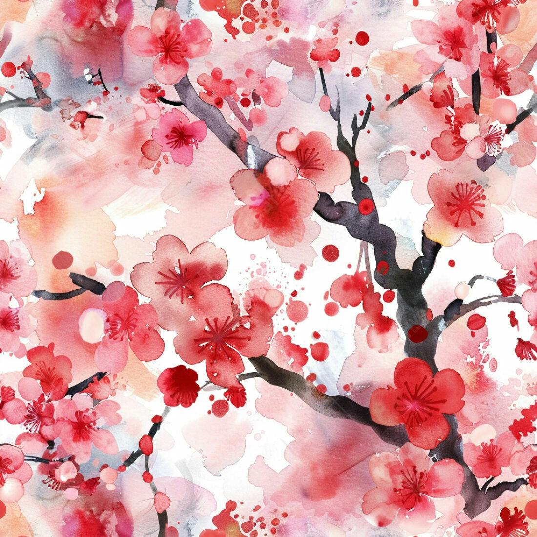 Textura Flores Cerejeira Rosa para Fundo
