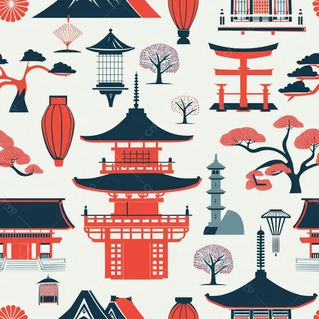 Textura Japão Tradicional para Papel de Parede