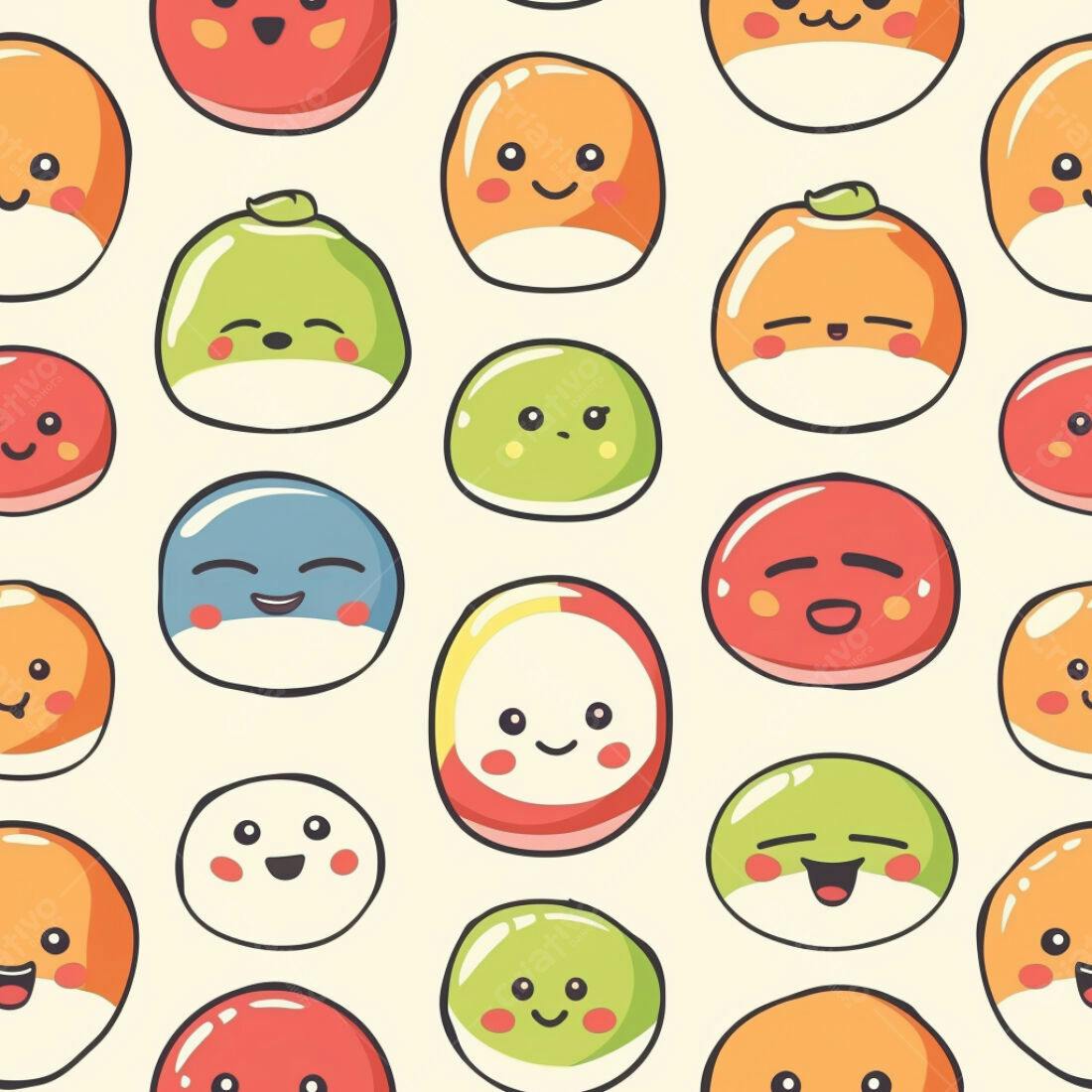 Textura kawaii colorida para fundo infantil