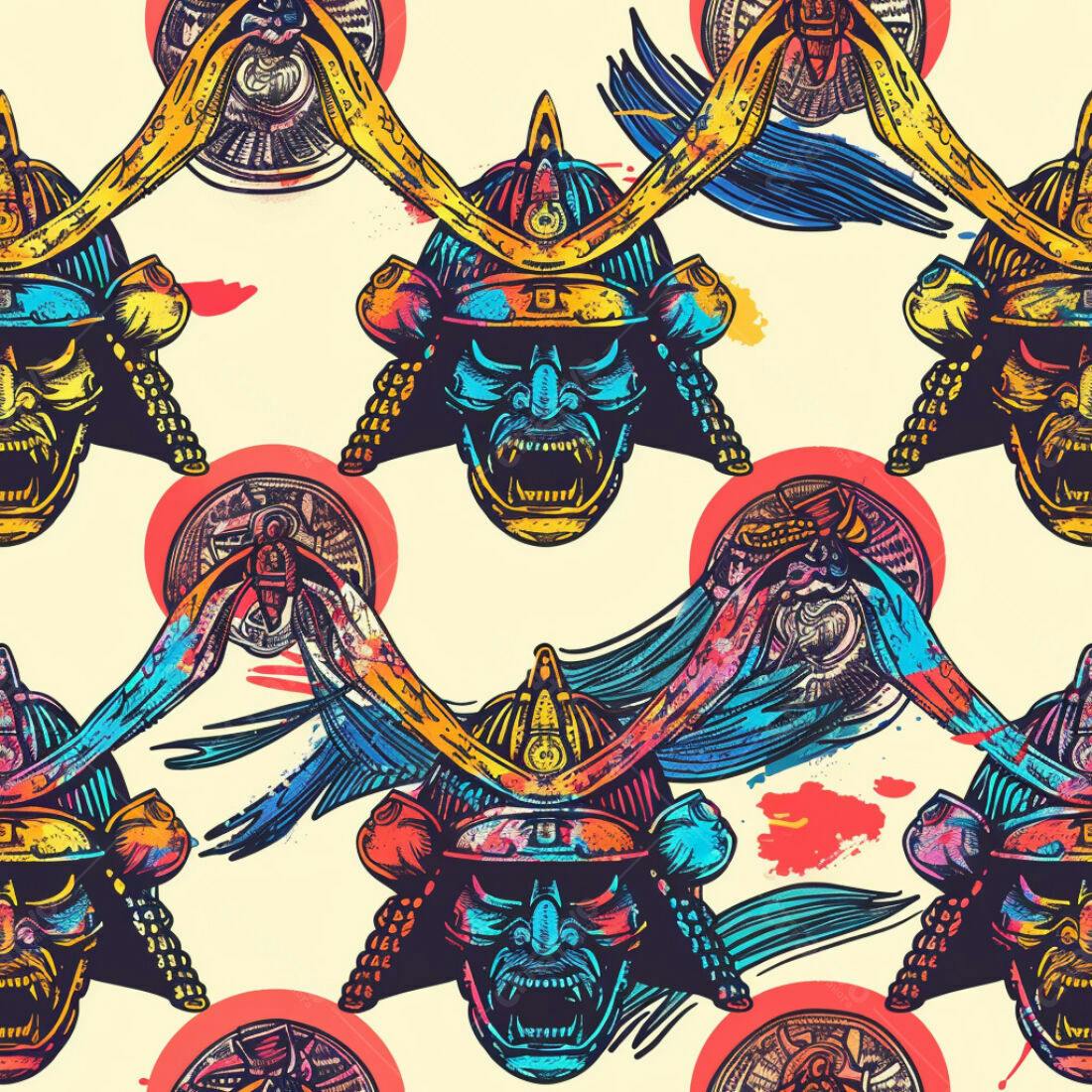 Textura Samurai para Papel de Parede