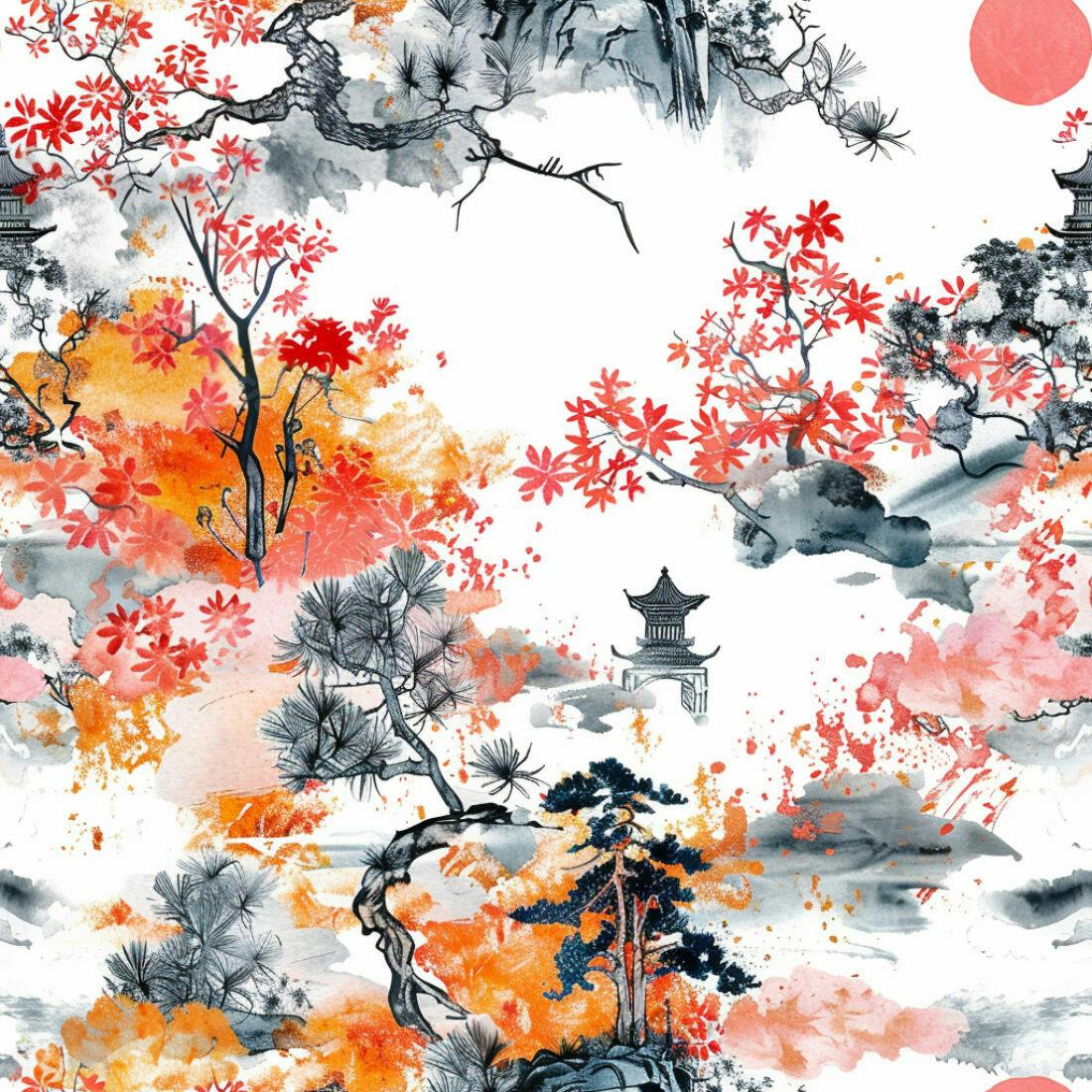 Textura paisagem japonesa para papel de parede