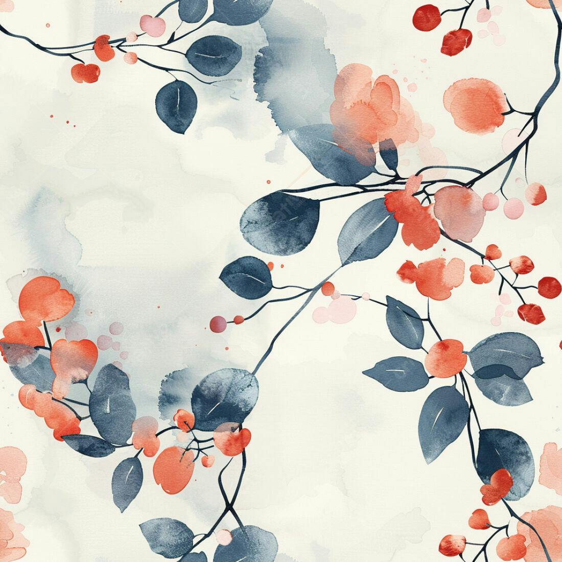 Textura floral aquarela para papel de parede
