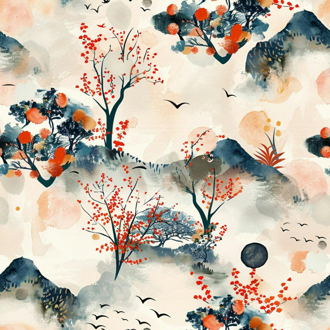 Textura paisagem aquarela para papel de parede