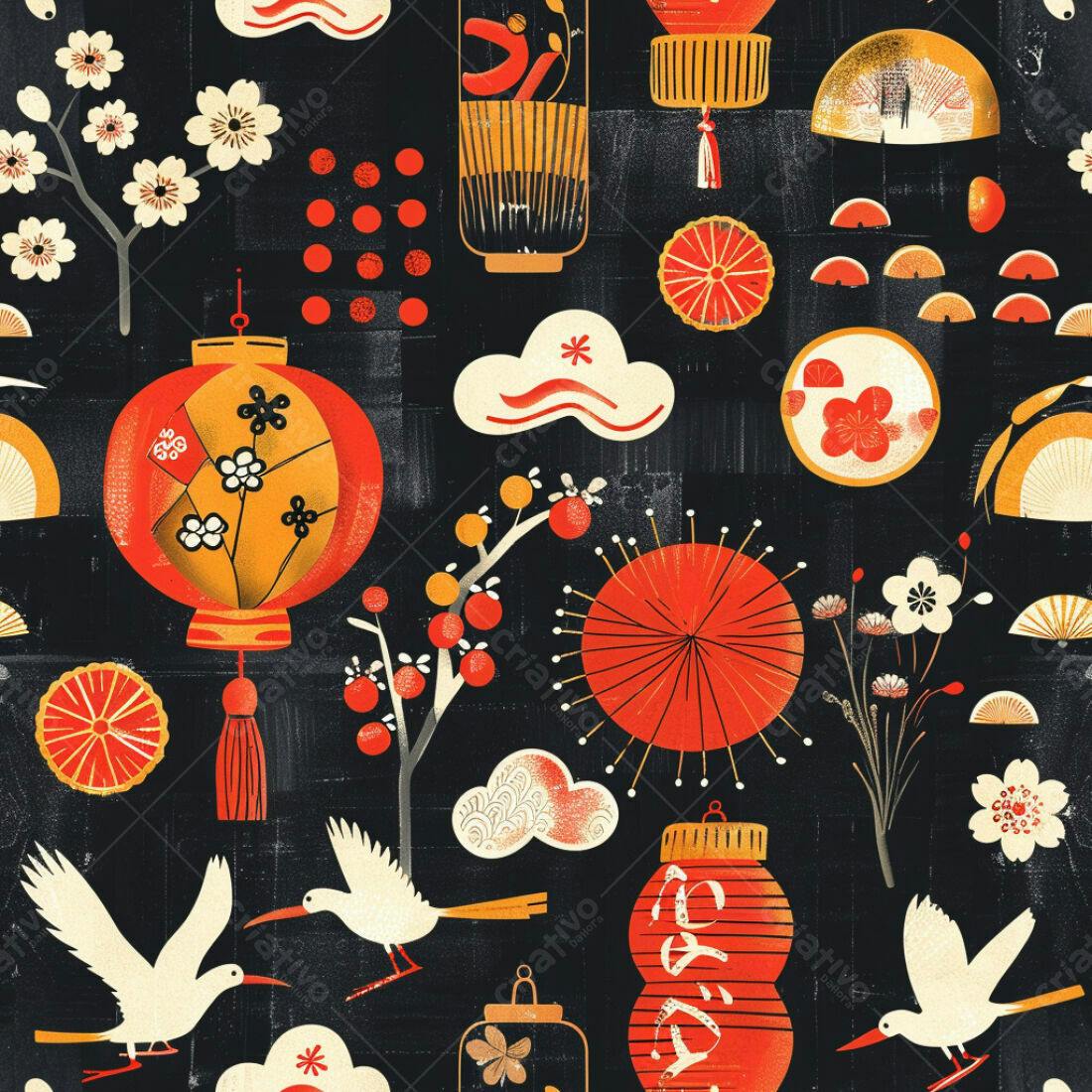 Textura Padrão Japonês para Fundo