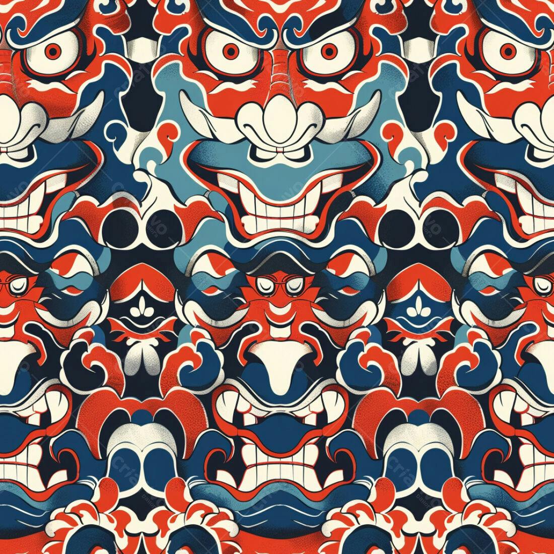 Textura Oni Japonesa para Fundo