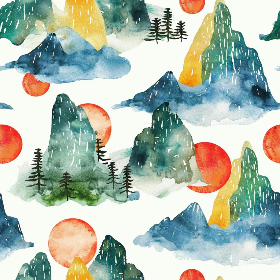 Textura Paisagem Montanhas para Fundo