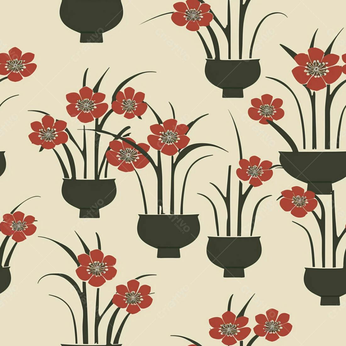 Textura floral japonesa para papel de parede