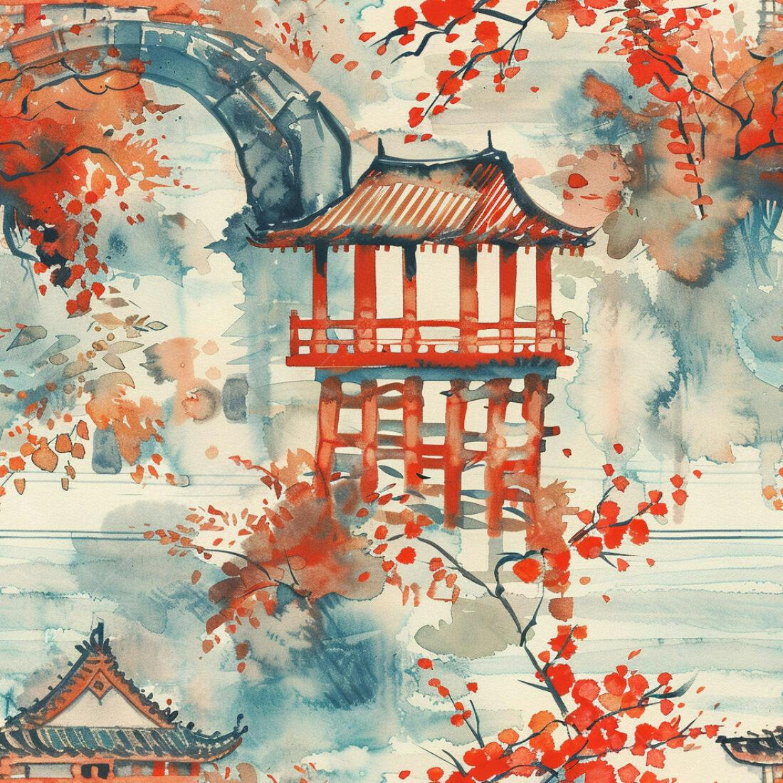 Textura aquarela japonesa para papel de parede