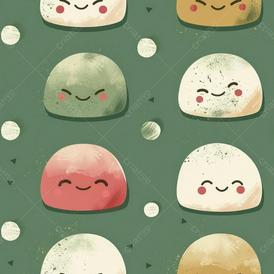 Textura Mochi Kawaii para Fundo