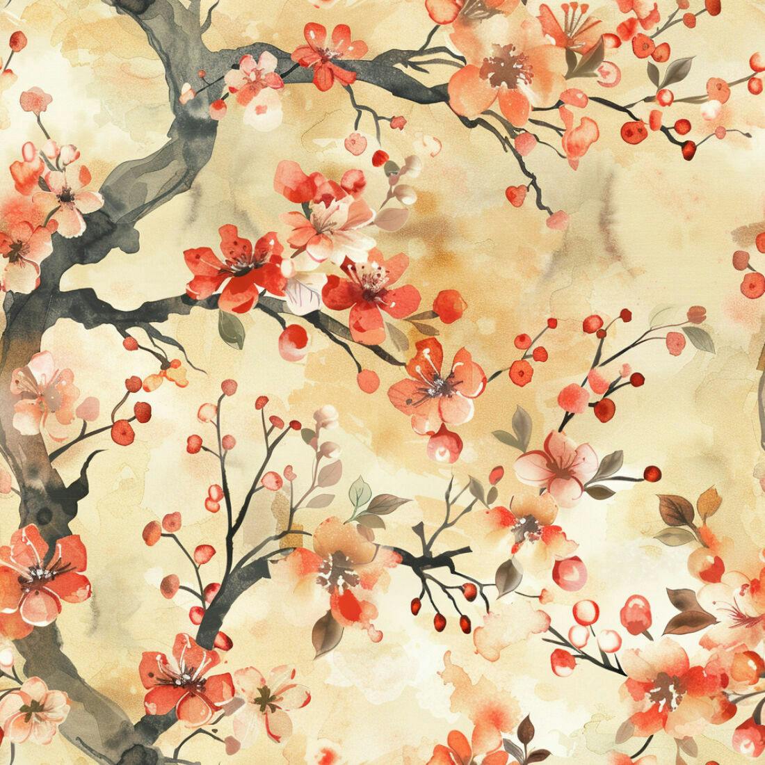 Textura Floral aquarela para papel de parede