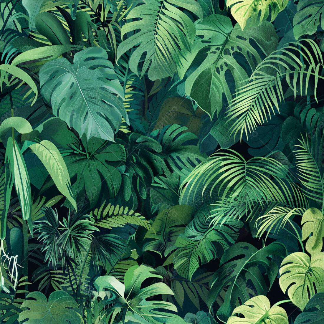 Textura Folhagem Tropical para Fundo