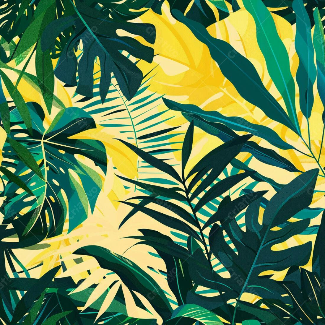Textura Folhas Tropicais para Fundo