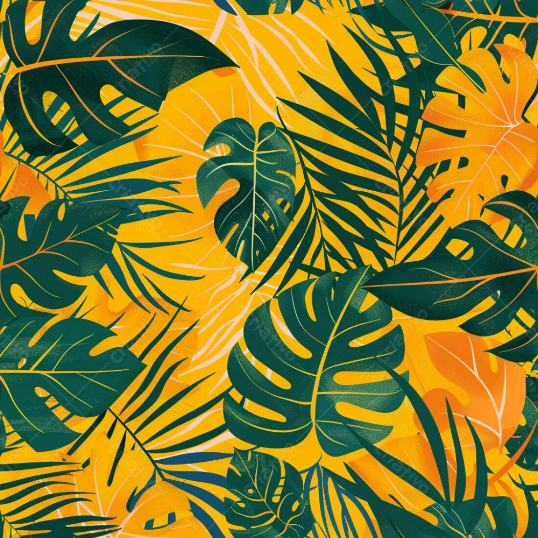 Textura Folhas Tropicais para Fundo