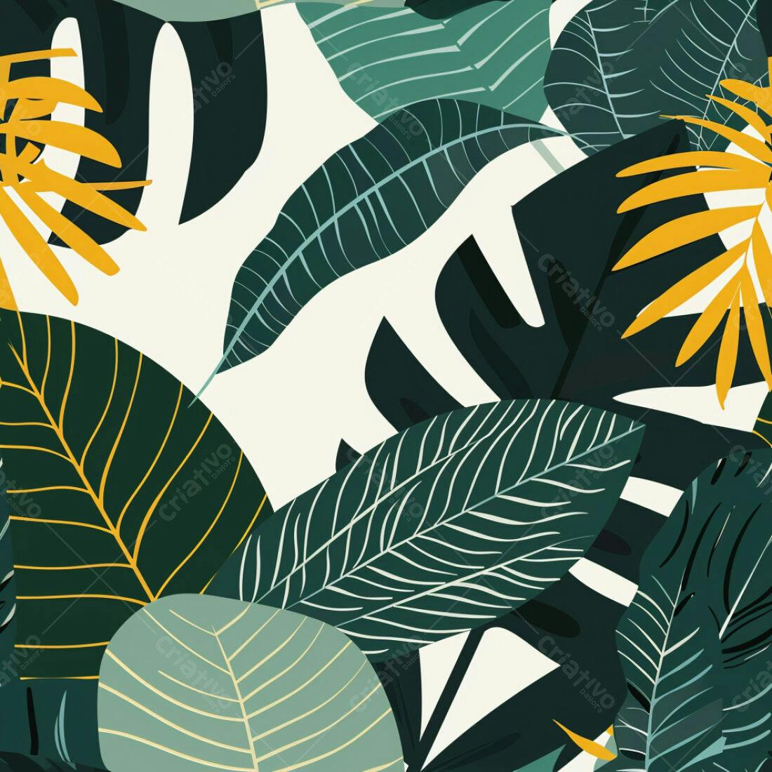 Textura Folhas Tropicais para Fundo