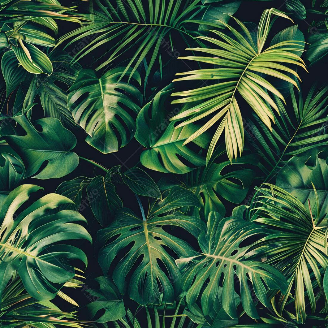 Textura Folhas Tropicais para Fundo