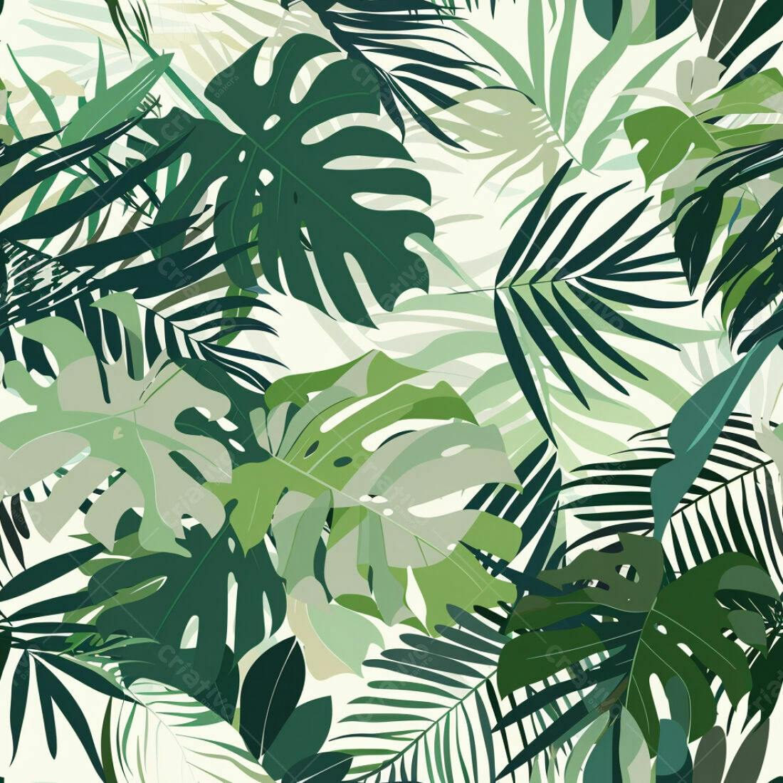 Textura Folhagem Tropical para Fundo