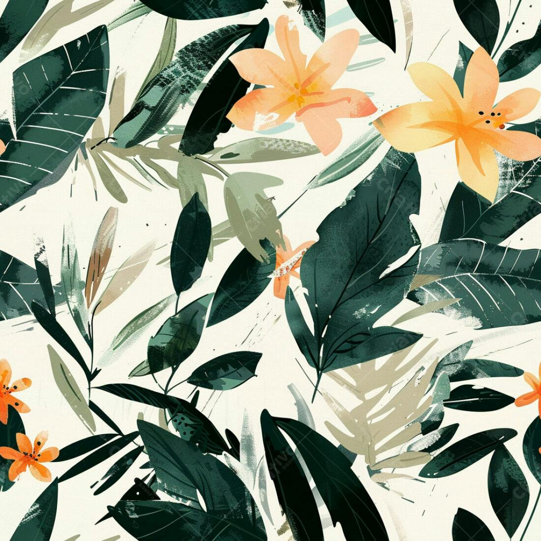 Textura floral tropical para fundo
