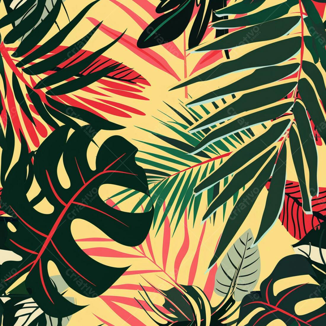 Textura Folhagem Tropical para Fundo
