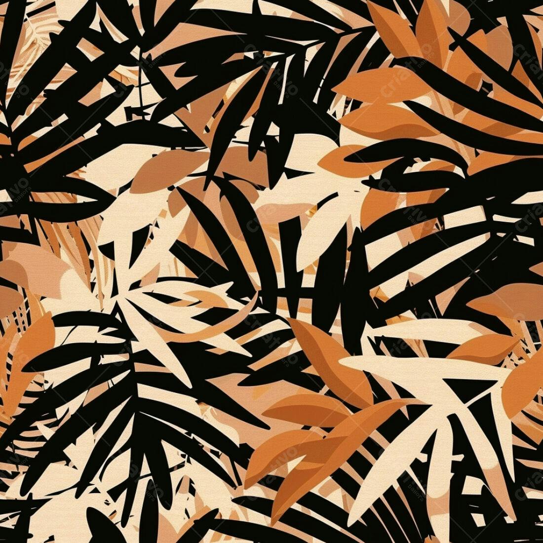 Textura Folhagem Tropical para Fundo