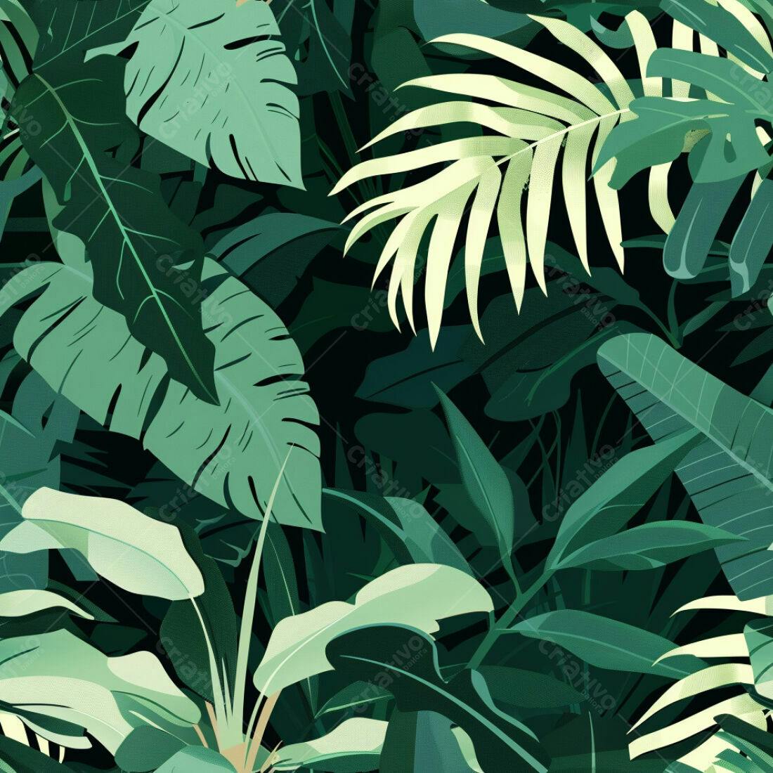 Textura Folhas Tropicais para Fundo