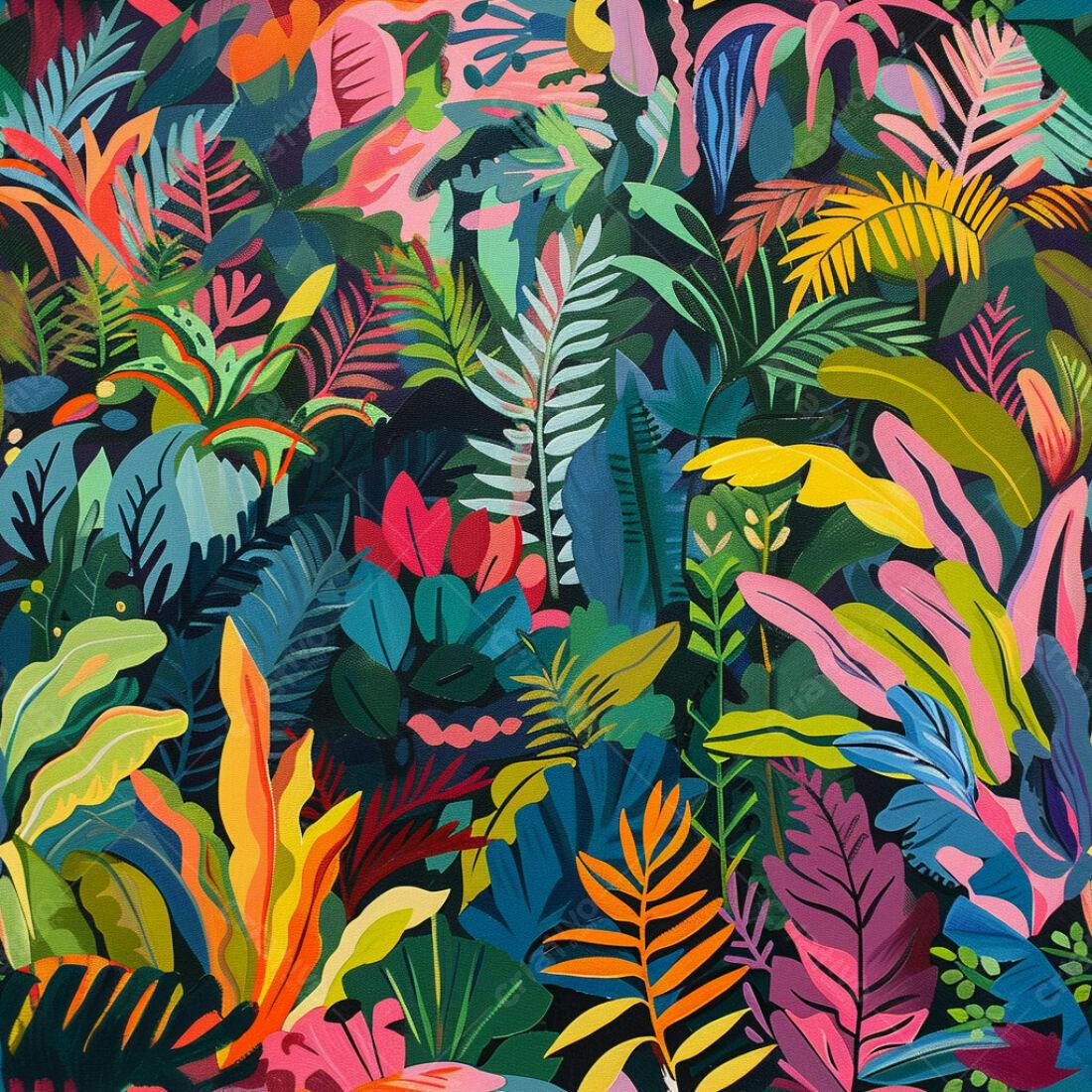 Textura Folhagem Tropical para Fundo