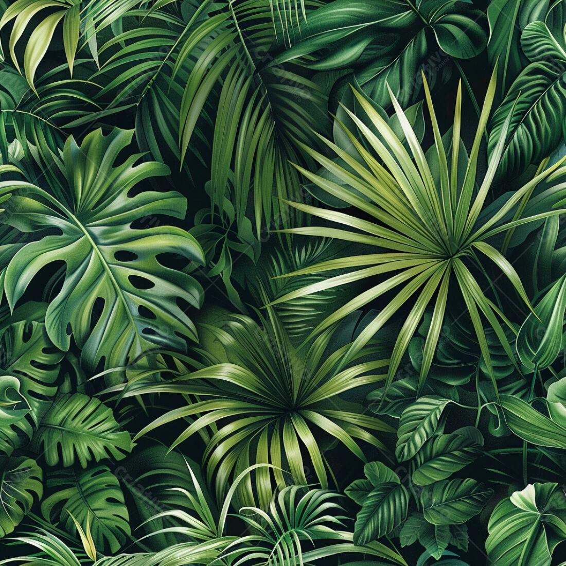 Textura Folhagem Tropical para Fundo