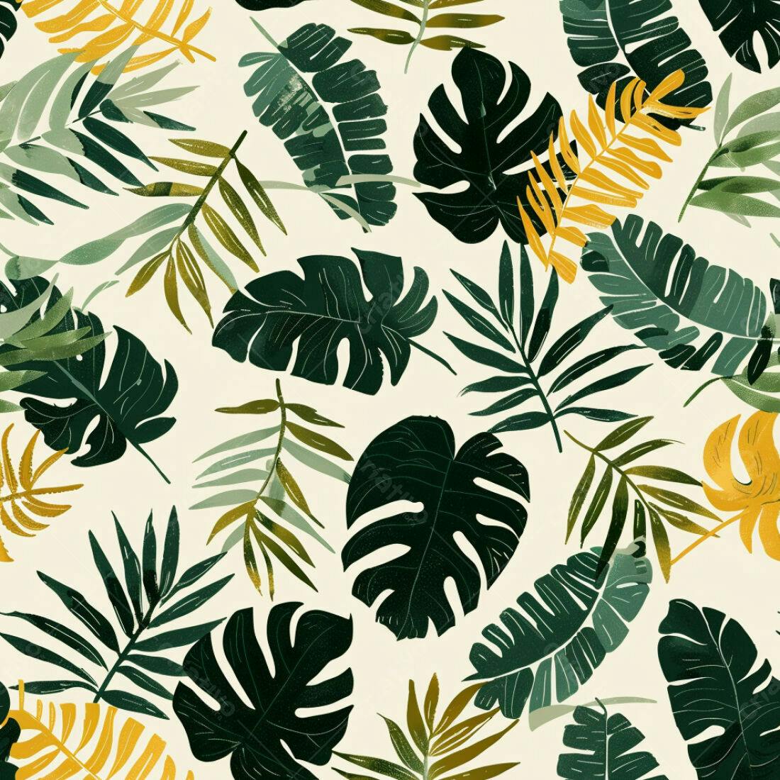 Textura Folhagem Tropical para Fundo