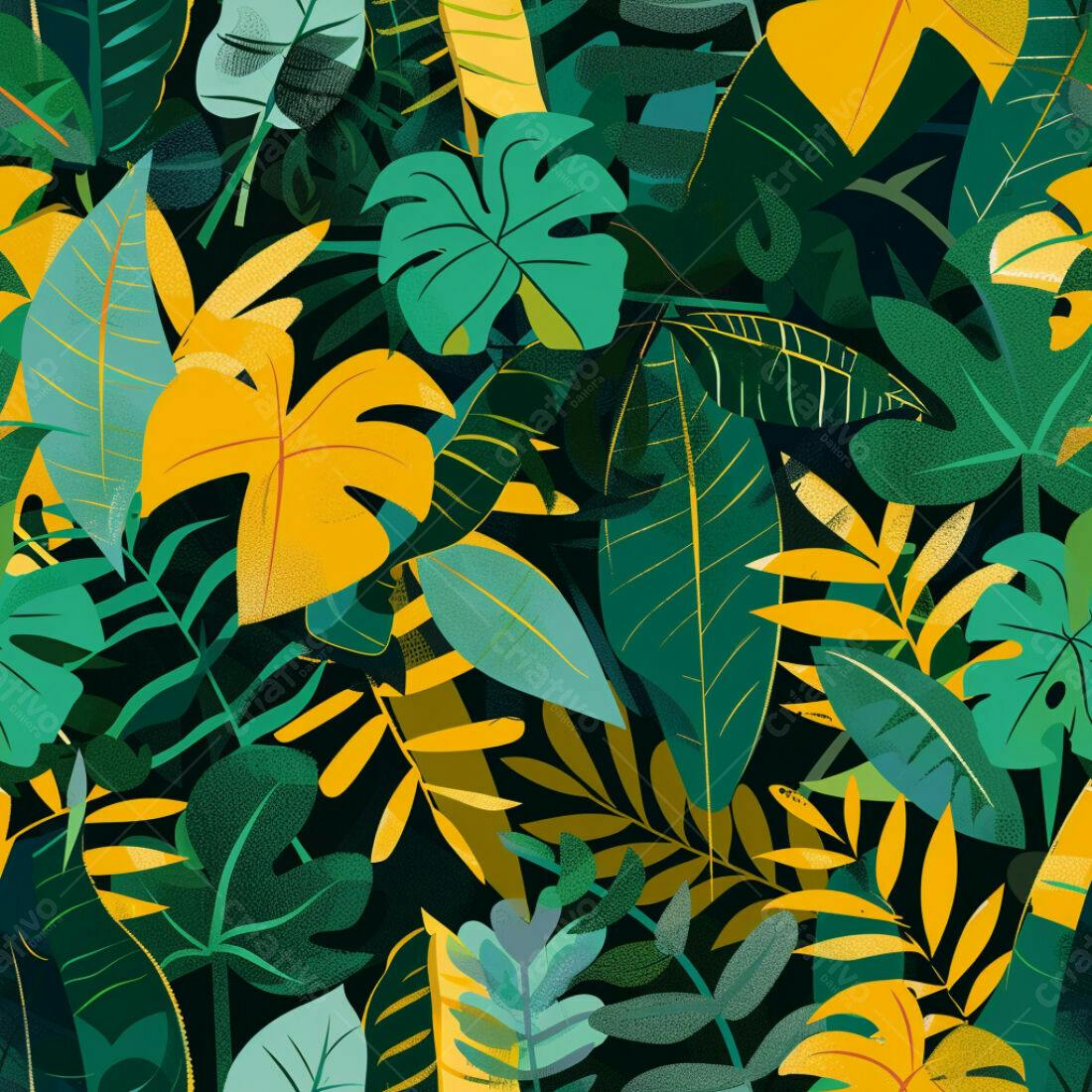 Textura Folhagem Tropical para Fundo