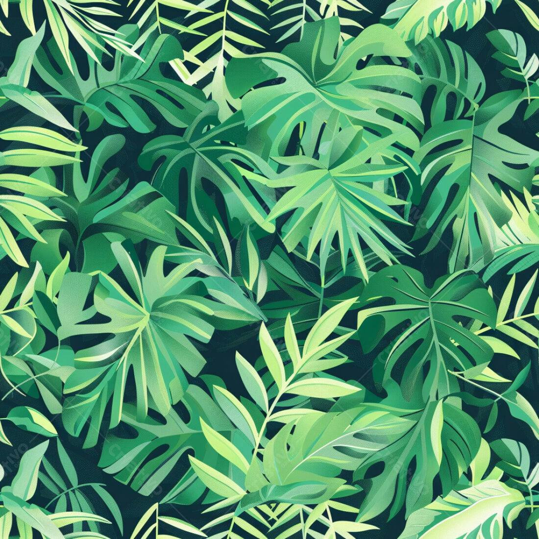 Textura Folhas Tropicais para Fundo