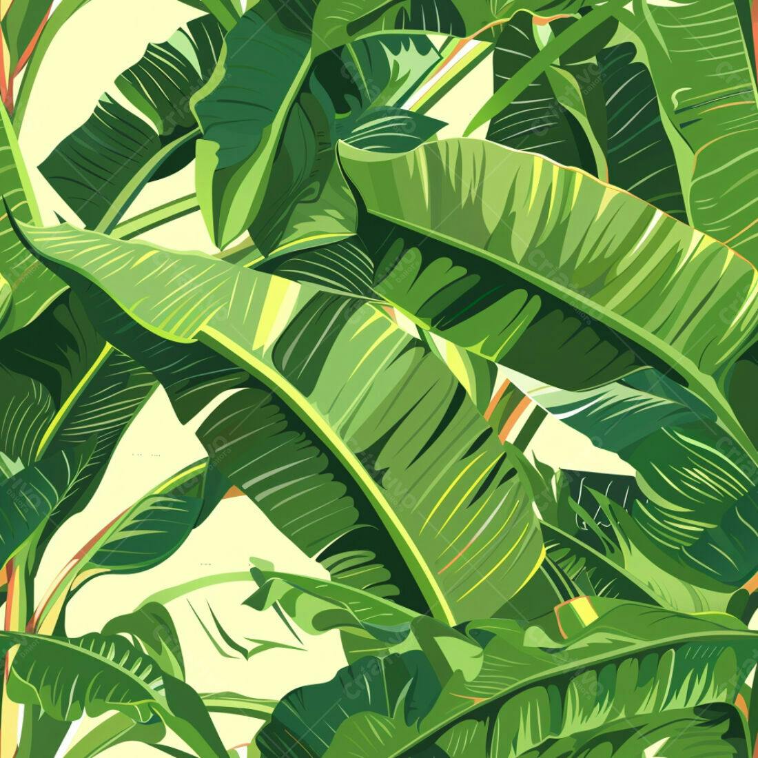 Textura Folhas de Banana Tropical para Fundo
