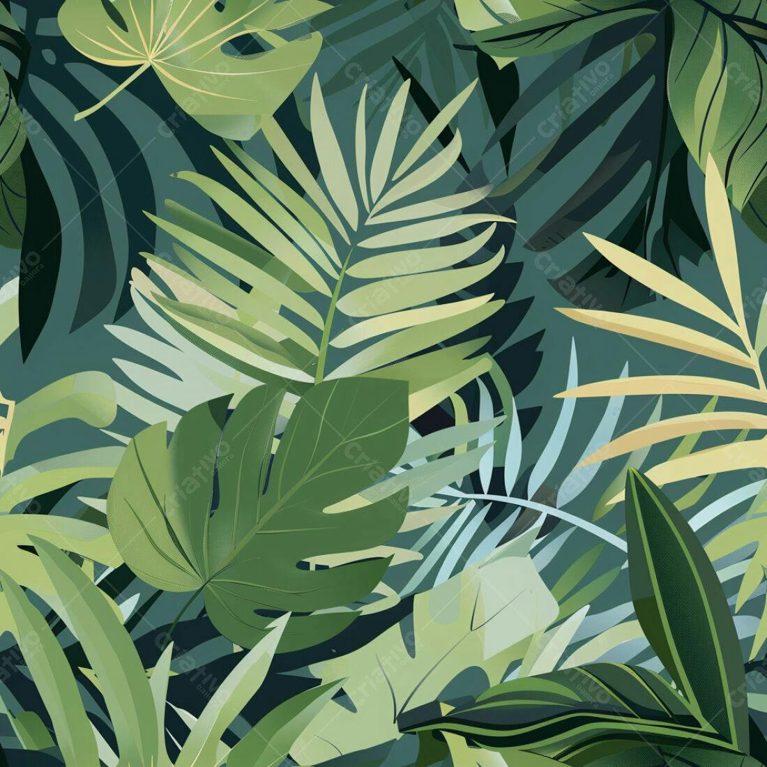Textura Folhas Tropicais para Fundo