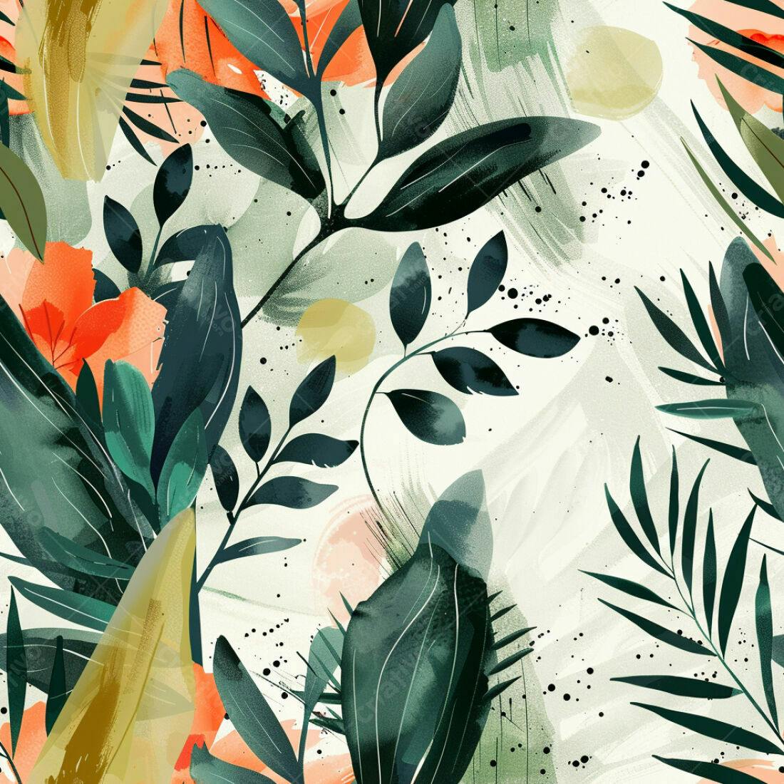 Textura Folhagem Tropical para Fundo