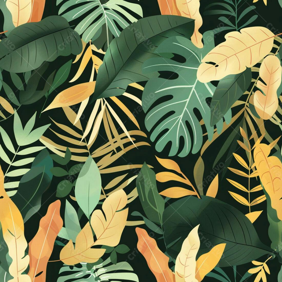 Textura Folhas Tropicais para Fundo