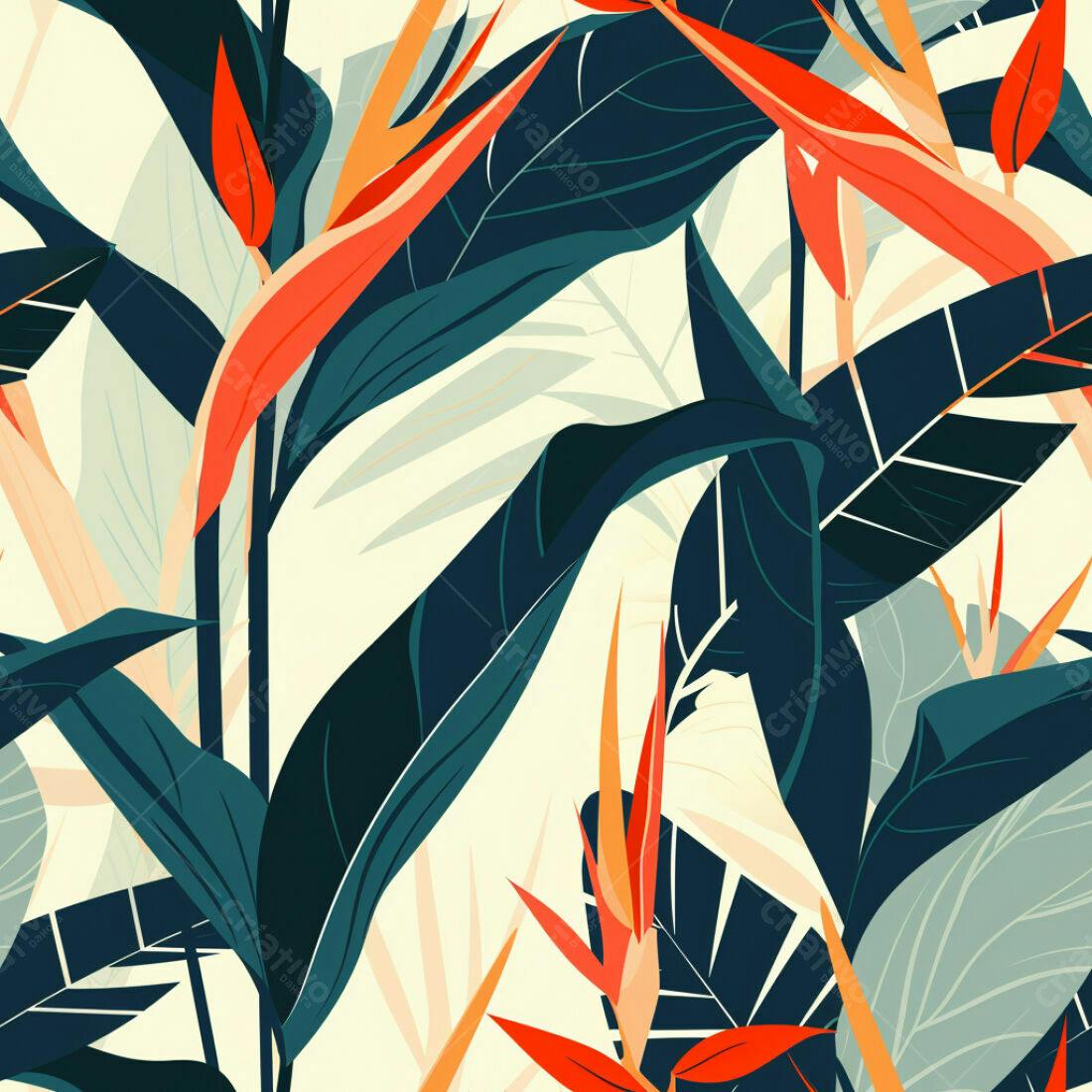 Textura Folhagem Tropical para Fundo