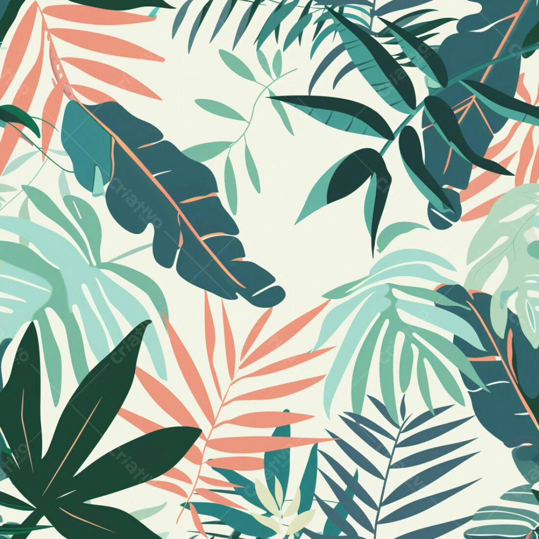 Textura Folhagem Tropical para Fundo