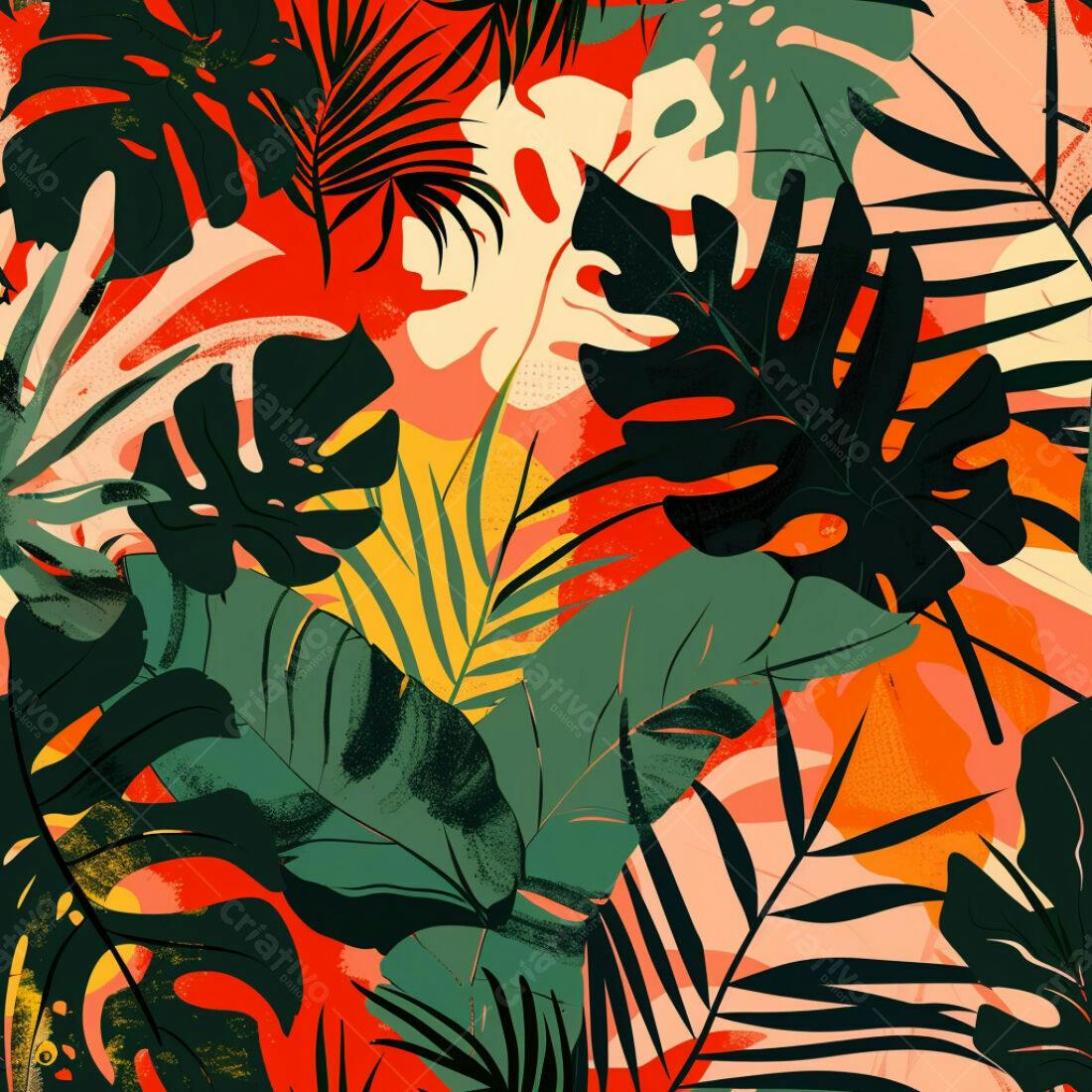 Textura Folhas Tropicais para Fundo