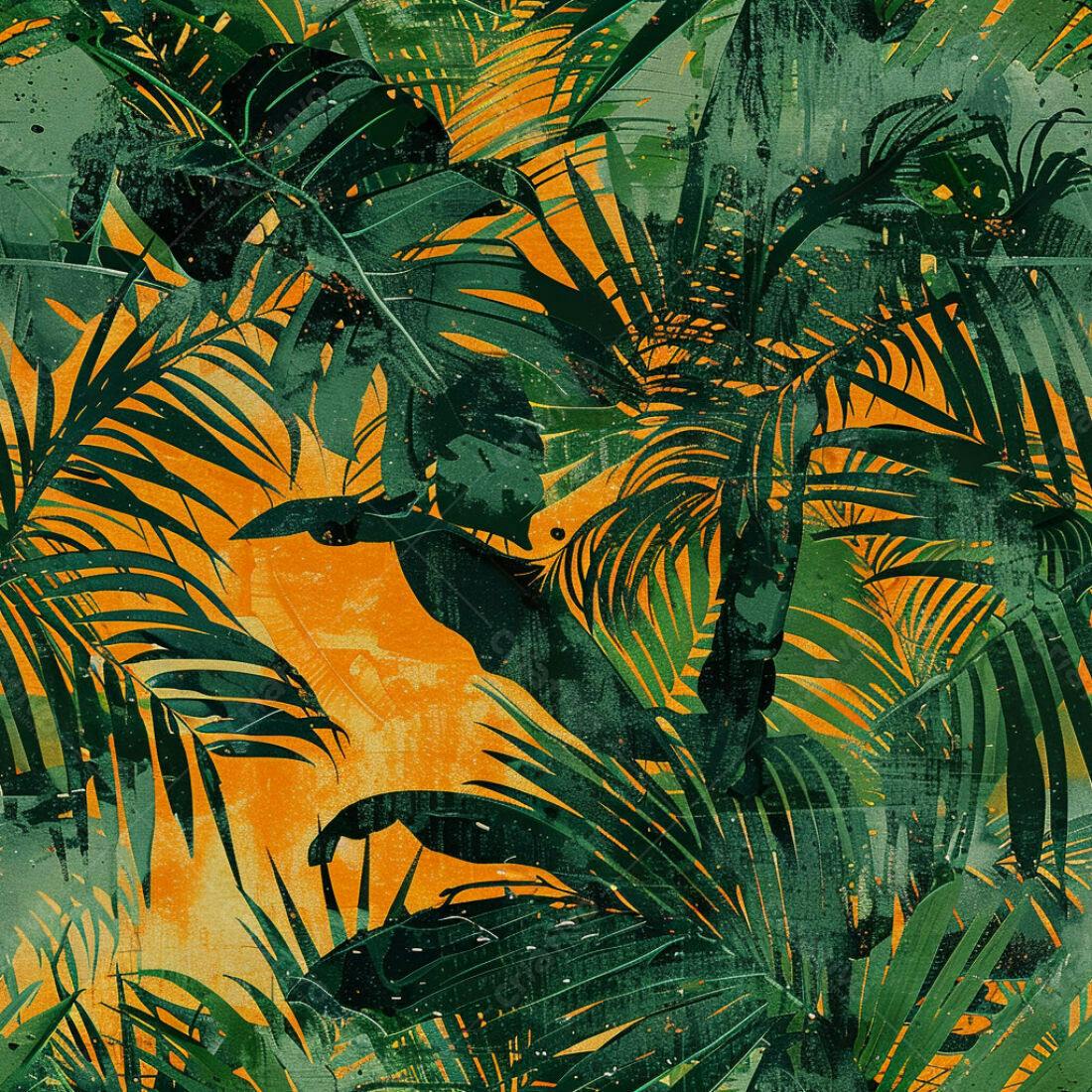 Textura Folhagem Tropical para Fundo