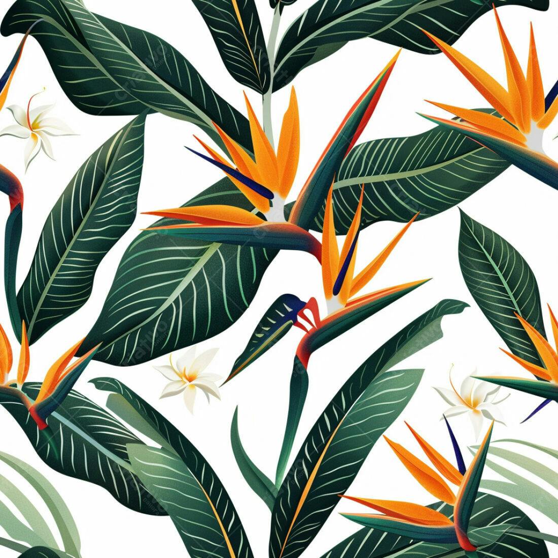Textura Floral Tropical para Fundo