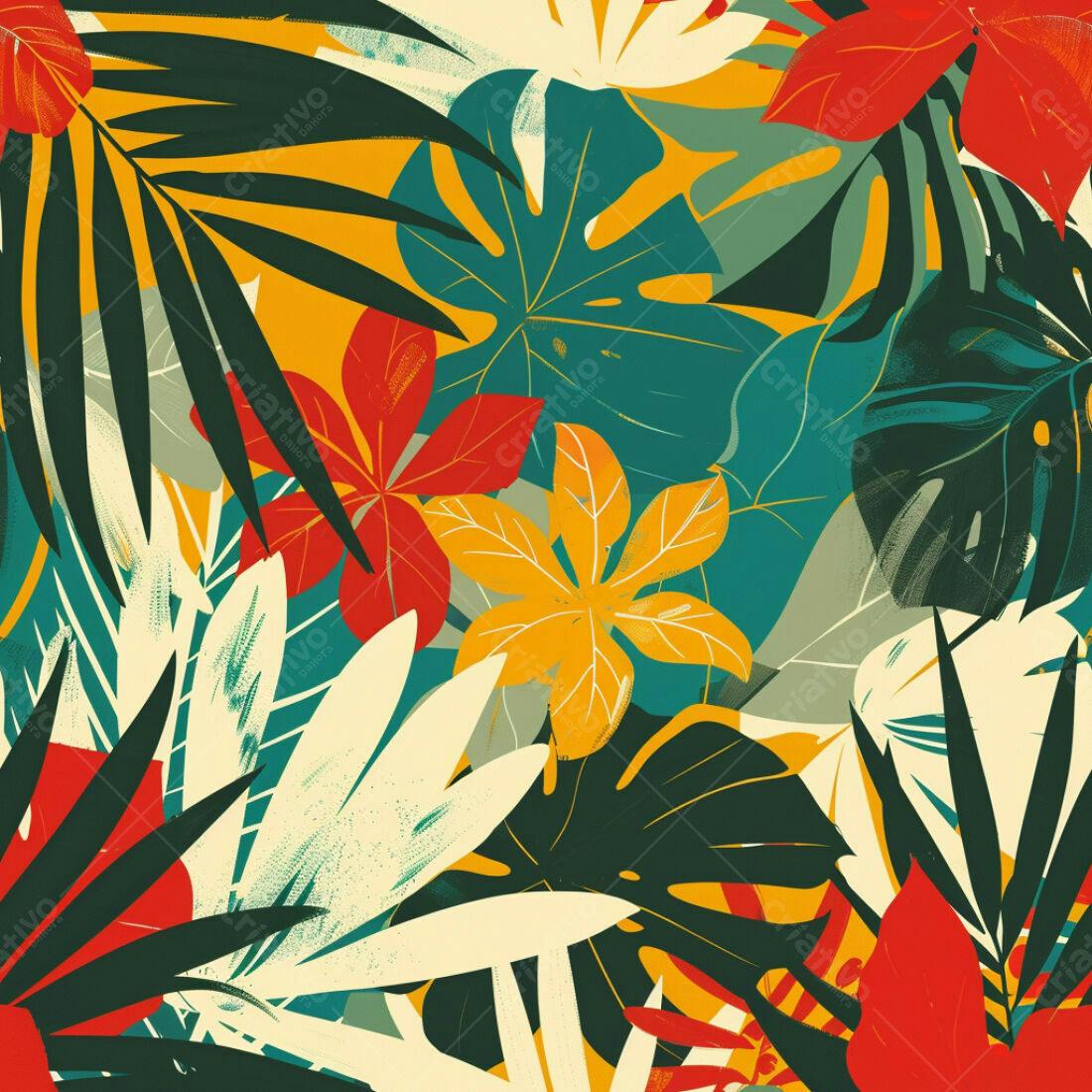 Textura Folhas Tropicais para Fundo