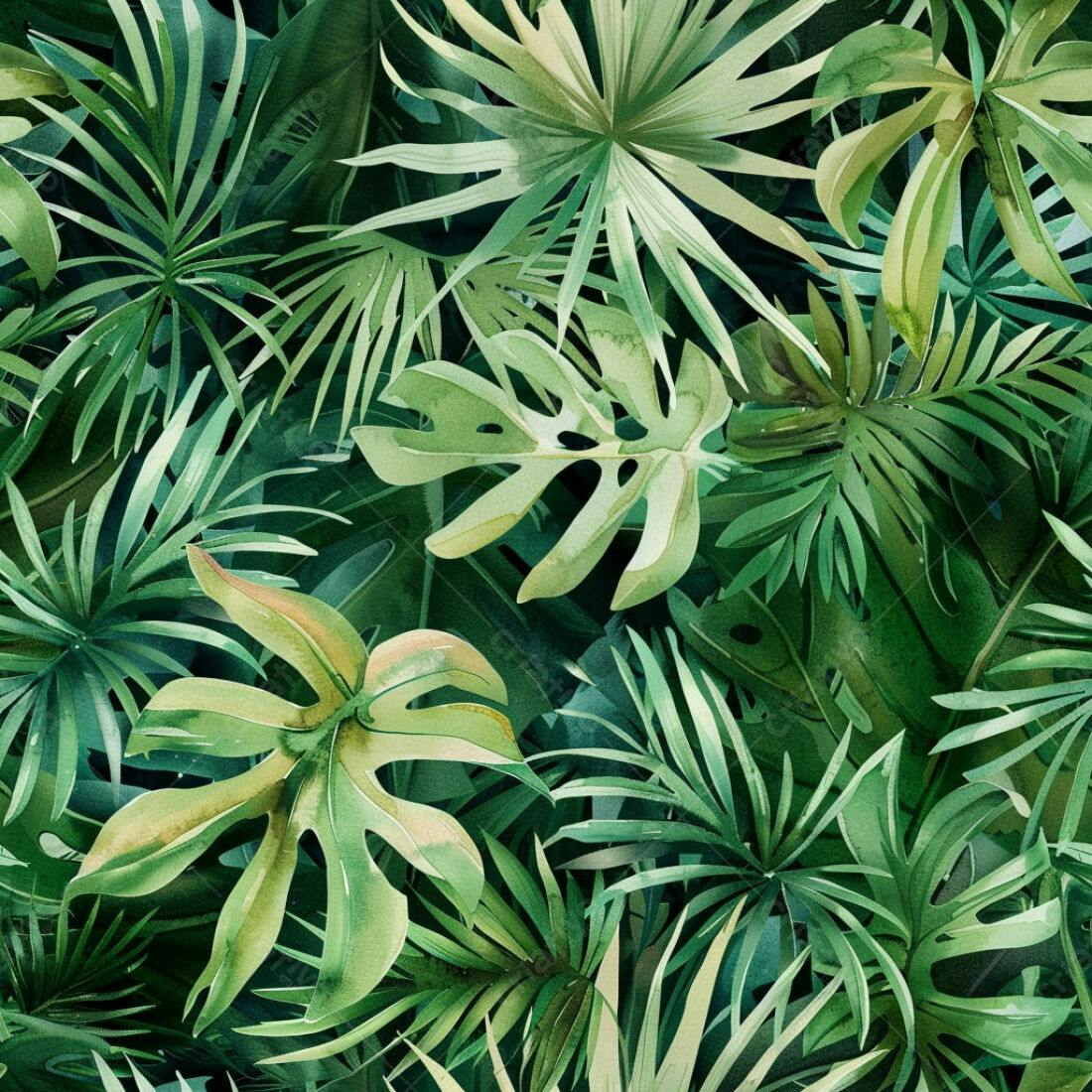 Textura Folhas Tropicais para Fundo