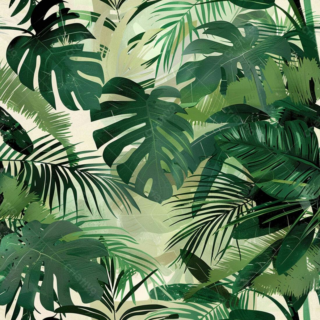 Textura Folhagem Tropical para Fundo