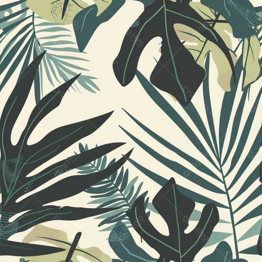 Textura Folhas Tropicais para Fundo
