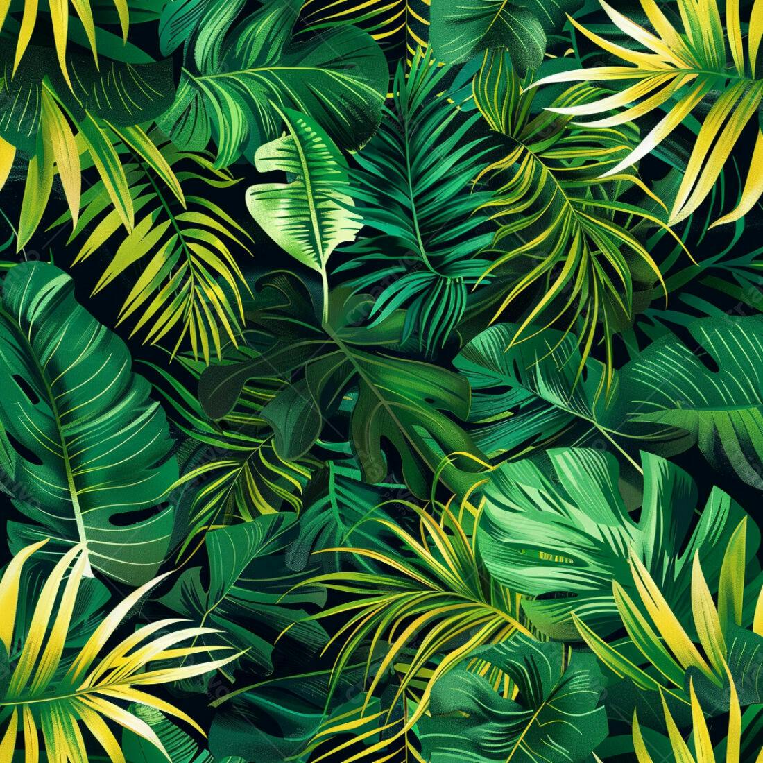Textura Folhas Tropicais para Fundo