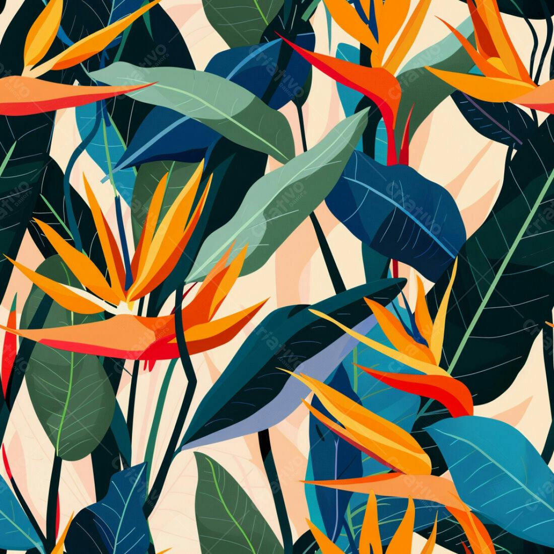 Textura floral tropical para papel de parede